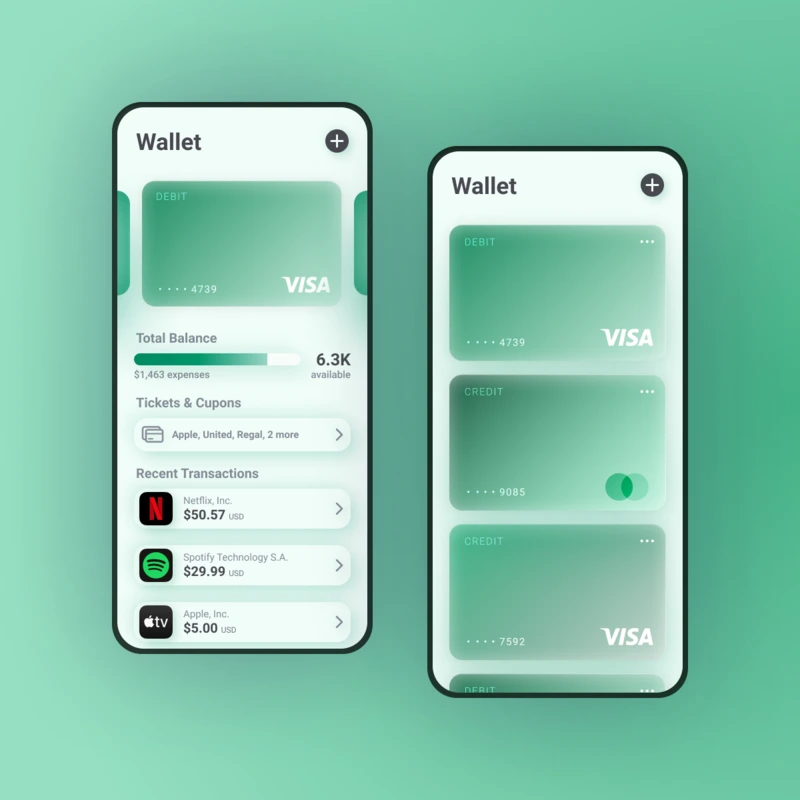 Wallet app design concept - UI by Divi