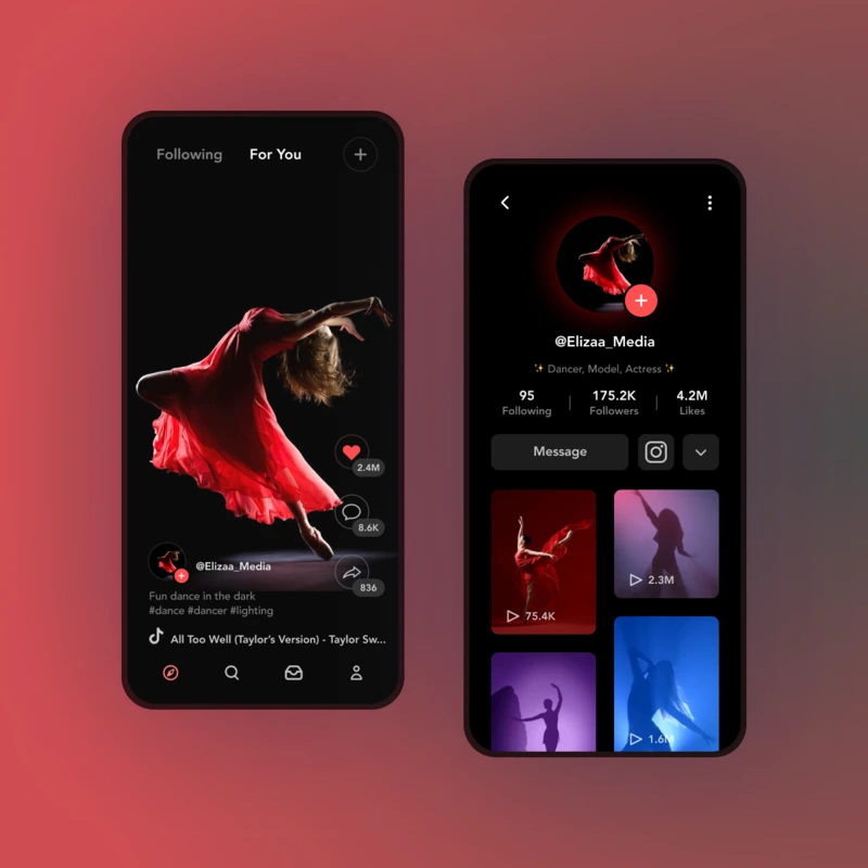 TikTok app redesign concept - UI by Divi