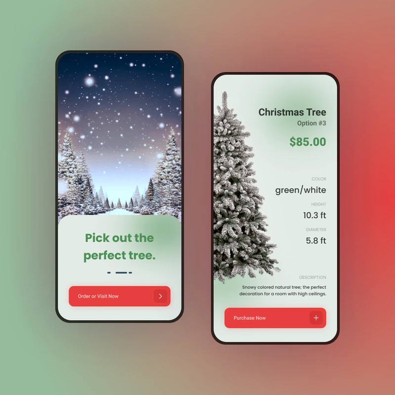 Christmas Tree app design concept - UI by Divi