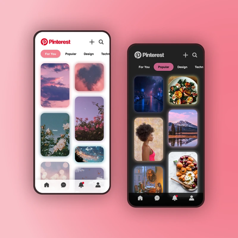 Pinterest app redesign concept - UI by Divi